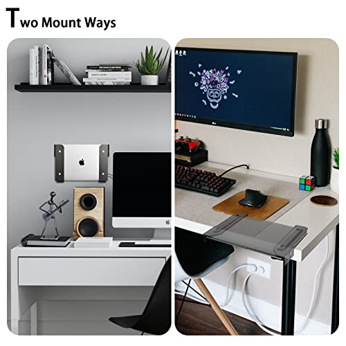 Soporte metálico universal para portátiles con montaje en pared o bajo escritorio miniatura 3