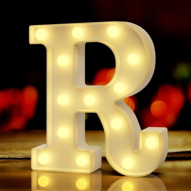 Marquee Light Up Letters R, Happy Birthday Light Up Sign, Led Decor, Merry Christmas Light Up Sign, Bar Light Up Sign, Will You Marry Me Sign, Night Light for Girls, Teen Girls Gift Ideas