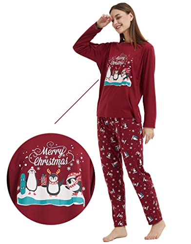 Vopmocld Christmas Family Matching Pajama Red Holiday Pjs Sets Cotton Sleepwear4