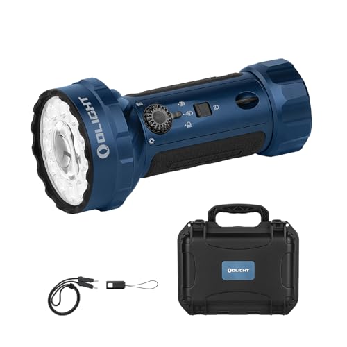 OLIGHT Marauder Mini 2 Bright Flashlight 10,000 Lumen with 750 Meters Beam Distance, Rechargeable Light with Dual Charging & 5 Lighting Modes for Outdoor, Camping, Emergencies (Midnight Blue