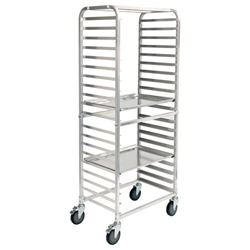Winco Aluminum Sheet Pan/Bun Rack, 3\" Spacing, Side Loading, 20 Tier