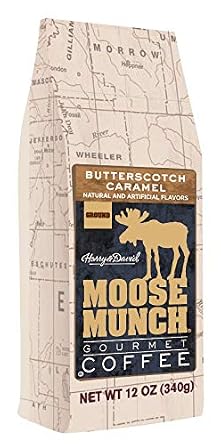 Moose Munch Coffee by Harry & David, Butterscotch Caramel, 12 oz bag