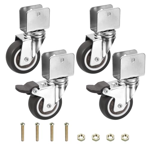 Roulettes pivotantes 3,8 cm avec frein PATIKIL charge 74,8 kg pour table basse