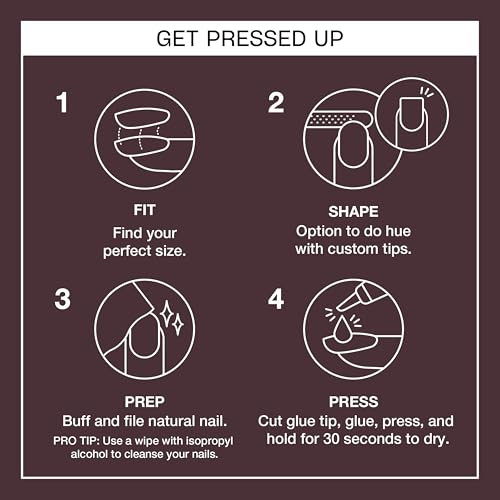 OPI On Point You Don\'t Know Jacques! | Short Round Dark Taupe Press On Nails | With Nail Glue | Long Lasting, Reusable, Non-damaging