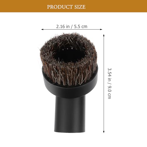 Boquilla de aspiradora de 32 mm con 2 cepillos redondos PP para escritorios 3