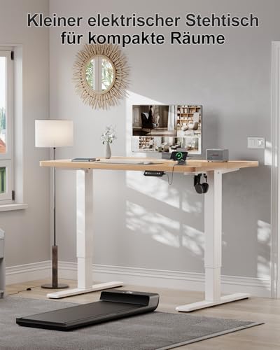Airfish Höhenverstellbarer Schreibtisch 100x60cm, Kinder Schreibtisch Höhenverstellbar Elektrischer mit Memory-Funktion… – Ansicht 2