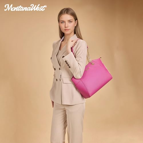 Image of Handbags for Women Chain Shoulder Vegan Leather Tote Bag Top Handle Handbag