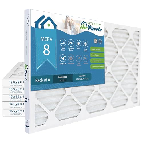 AirPurete 16X25X1 (Actual Size: 15-1/2