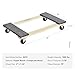 VEVOR Hardwood Furniture Moving Dolly, 30 in. x 18 in. 4 x 3 PP Swivel Casters, Heavy Duty Wooden Mover Dollies, Moving Cart with Wheels for Heavy Furniture, 1000 lbs. Capacity, 1 Pack