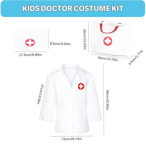Doctors Set for Kids - Toys for 3 Year Old Boys, Pretend Role Play Medical Play Set with Dog, Stethoscope, Dress Up Costume & Carrying Bag, Doctors Kit Birthday Christmas Gifts for Toddlers Girls 4 5 - Image 2