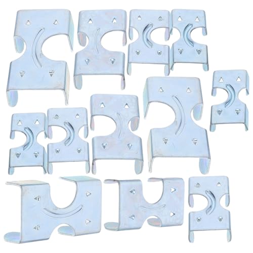 HEALSOPTHY 16 Pezzi 16 Morsetti per Cavi Metallici in Filo D’acciaio Zincato, Clip Doppie per Funi Intrecciate da 8-16 Mm, Accessori per Fissaggio e Sollevamento in Esterni, Set da 16 Pezzi