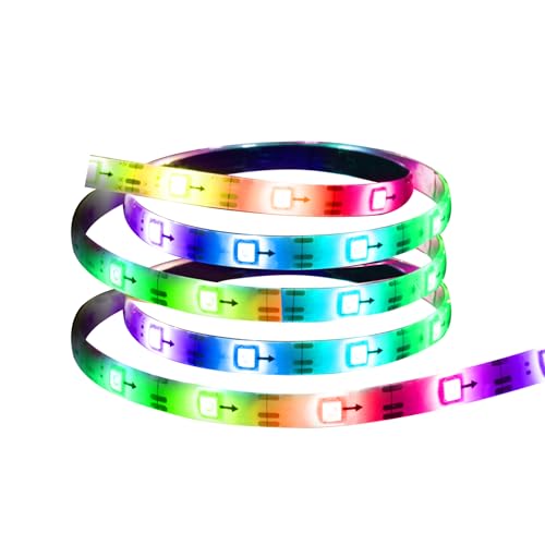 Image of Energizer Smart RGB+IC LED Light Strip, 100 Foot Indoor Wi-Fi Color Flow LED Light Strip, Sound Reactive, Remote Access, Voice Control with Alexa, Siri, Google, Grouping, Scheduling, No Hub Required