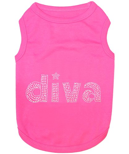Parisian Pet Dog Cat Clothes Tee Shirts Embroidered T-Shirt Diva, 3Xl #TOP9