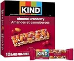 KIND Healthy Snacks Barres, canneberges à amandes, sans gluten, collations haute fibre, 5g Protéines, 12 Nombre