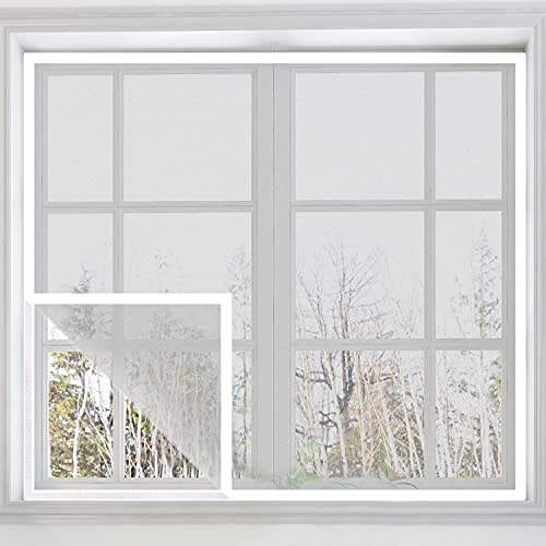 Eageroo 2Pcs DIY selbst abschnittbar Fliegennetz Ohne Bohren Insektenschutz Klettband Fliegengitter Fenster mit Klettband 130cm X 150cm (Zwei Sets ) Cover