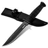 DISPTACH 10.5-Inch Fixed Blade Tactical Knife with 6-inch 3Cr Steel Blade, Rubber Handle & Nylon...
