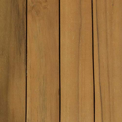 Sunnydaze Solid Teak Outdoor Dining Table - Light Brown Wood Stain Finish - Square - 32 Inches Long - Patio, Deck, Lawn, Garden, Terrace Or Backyard Use #TOP3