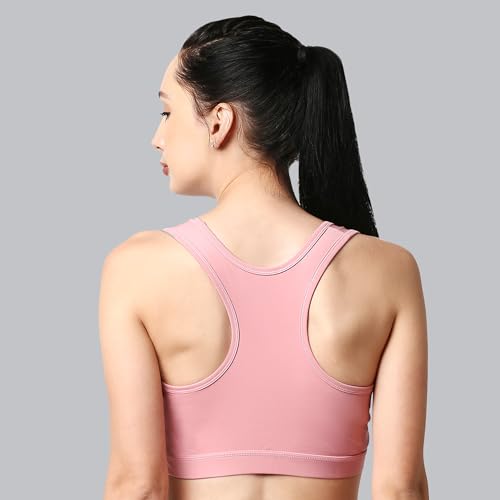 Image of SOIE Women's Medium Impact Quick Dry Padded Racerback Printed Athleisure Sports Bra