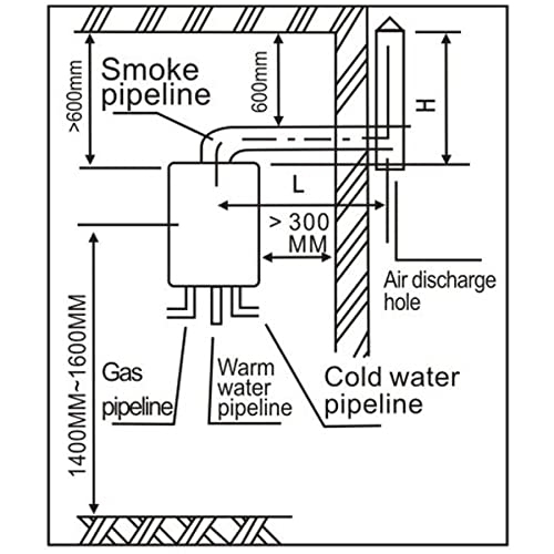 Tc-Home Tankless Water Heater Propane Gas 12L Water Heater Wall-Mounted Digital Display Instant Wshower Head #TOP5