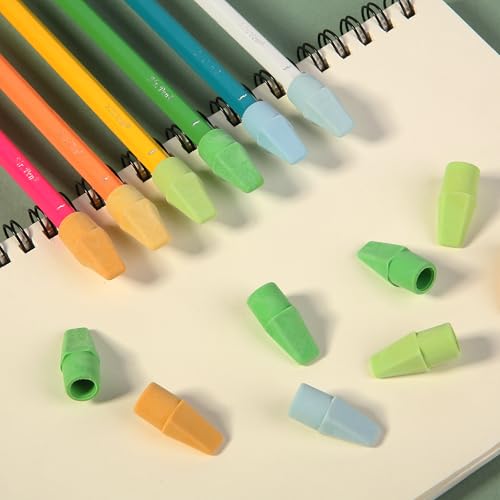 Image of Mr. Pen- Pencil Erasers Toppers, 500 Pack, Colorful, Latex Free, No Smudge, Mr Pen Erasers for Pencils