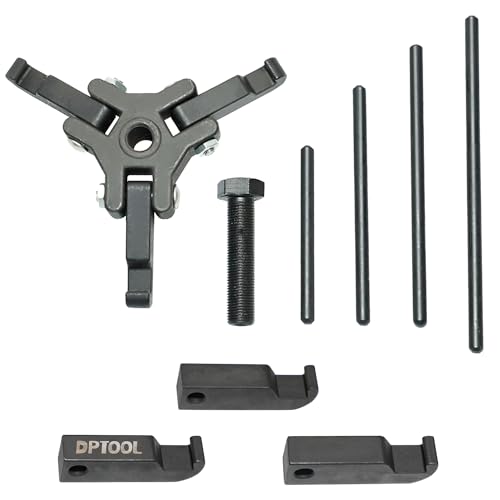 Harmonic Balancer Damper Pulley Remove Extractor Kit Compatible with Ford, GM, Chrysler, Cadillac, Chevy Trucks, Mitsubishi, Upgraded Version 3 Jaw Puller