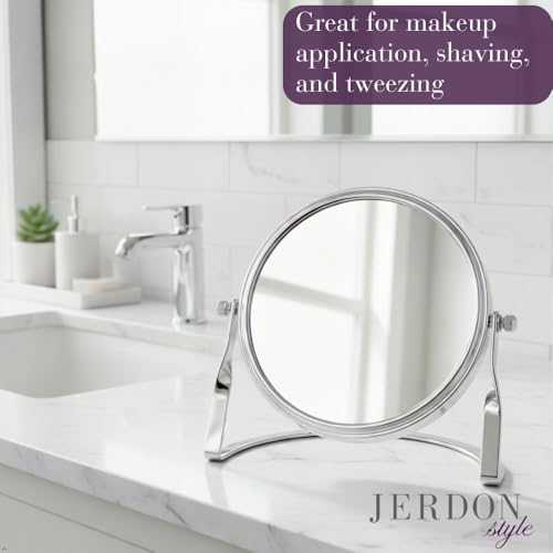 Espejo de maquillaje pequeño JERDON 5X, diámetro 14 cm miniatura 6