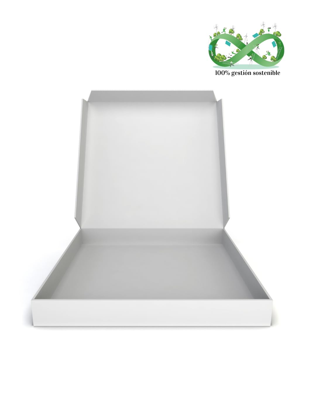 Scatole per Pizza 33 x 33 cm Cartone bianco robusto cellulosa sostenibile 50 pezzi