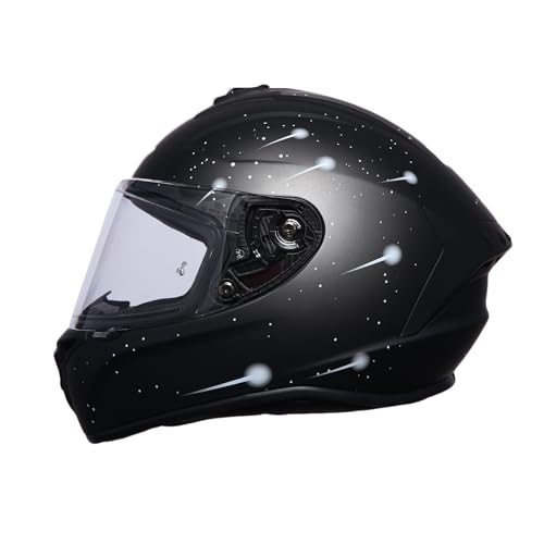 PROANTI Motorradhelm Integralhelm aerodynamischer Motorrad Helm mit kratzfestem Visier und Pinlock-Vorbereitung - L