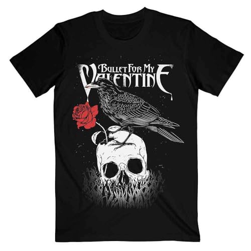 Bullet for My Valentine Raven T-Shirt Homme Noir en Coton Rock Off