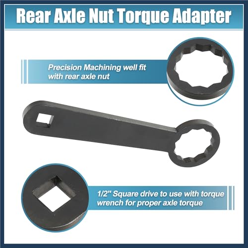 Image of Rear Axle 36mm Wrench Tool Rear Wheel Axle Torque Wrench Hand Tool for Harley Davidson Touring HD-47925 Rear Axle Nut Torque Adapter for Adjust Belt Tension Black Stylish Design