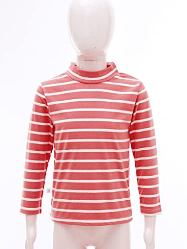 JanJean Girls Long Sleeve Soft T-Shirt Kids Boys Mock Neck Pullover Sweater Casual Solid Color Thermal Underwear Tops3