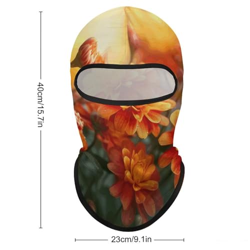 Balaclava para hombre y mujer, máscara para esquí con diseño floral de otoño, cubre rostro completo, ideal para ciclismo miniatura 2