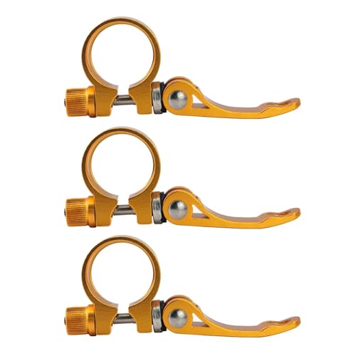 3pcs Regulable Aluminum Bicycles Seats Clamps Robustness Bike Seats Post Clamps For Enhancing Cycling Experiences