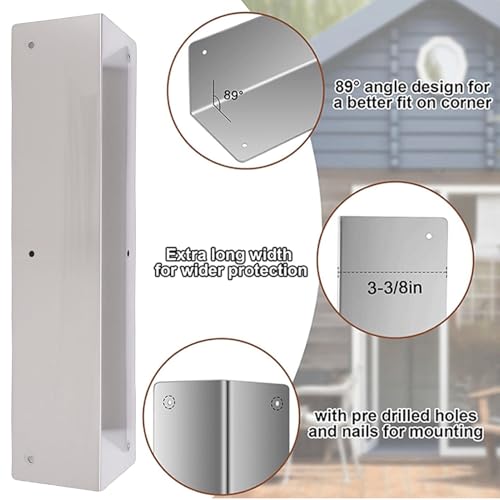 Protector de Esquina de Pared Ángulo 89 Grados Revestimiento Acero Inoxidable 2uds 5