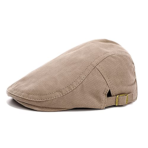GEDISEN Men's Newsboy Caps Flat Cap Gatsby Golf Fitted Hats Cotton Beret Ivy Cap for Driving Hunting Khaki GEDISEN Men's Newsboy Caps Flat Cap Gatsby Golf Fitted Hats Cotton Beret Ivy Cap for Driving Hunting Khaki