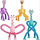 Weenwill Teleskop Giraffe Saugnapf Spielzeug,4 Stück Dehnbare Pop-Tubes,Telescopic Suction Cup Giraffe Toy,Lustiges Pädagogisches Stressabbau-Spielzeug für Kinder Erwachsene