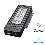 ZORBES® SATA to USB 3.0 Hard Drive Reader Dock with LCD Display, Supports Max 16TB Capacity, Plug and Go Function, External HDD SSD Docking Adapter for Reliable Fast Data Transfer - MSDeals