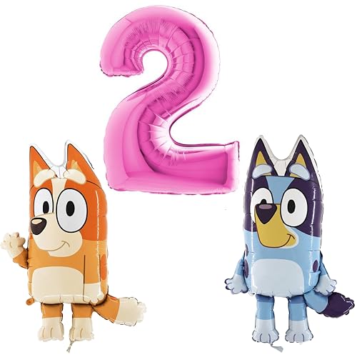 Toyland® Bluey & Bingo Foil Balloon Pack - 2 palloncini con personaggi da 32