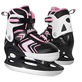 Nattork Kids Ice Skates,Ice Hockey Skates for Boys and Girls,4 Size Adjustable Reinforced Ankle Support Ice Skates Soft Padding,Birthday Gift for Children