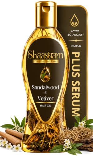 Image of Sandalwood & Vetiver Hair Oil for Scalp Cooling & Itch Relief, 180ml | Herbal Hair Oil for Men & Women | Helps Soothe Itchy Scalp, Refreshes & Nourishes Hair | Non-Sticky, Lightweight & Fast Absorbing Hair Oil