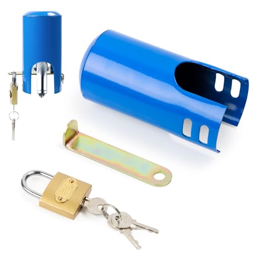 Produktbild von 4x Wasserhahnschloss Mit Vorhängeschloss – Für Außenventile 1–2,5 Zoll, Rot, Diebstahlsicherung