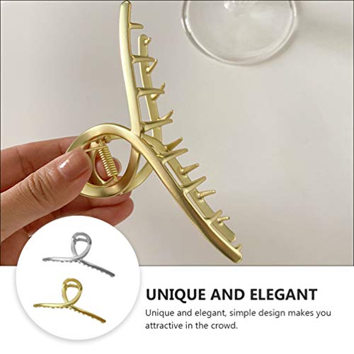 2 Unidades Acessório De Cabelo Com Presilha De Tubarão Clipe De Garra De Metal Clipe De Garra De Pér