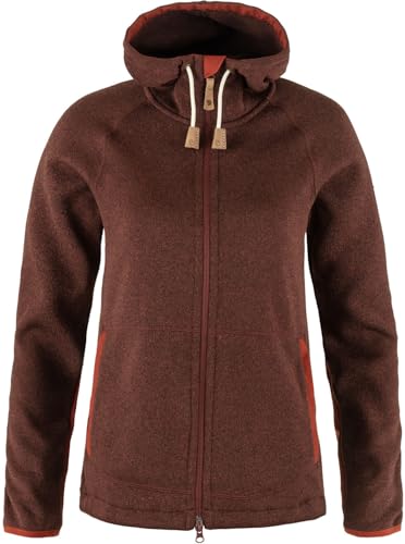 Fjällräven Damen Övik Fleece Hoodie Jacke, Autumn Leaf, L