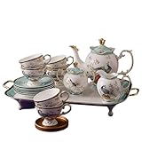 Applicazioni: Il set da tè elegante e alla moda è ideale for la colazione e il tè pomeridiano, ottimo come set da caffè for la tavola, il tea party e la decorazione della cucina, perfetto anche for regali di compleanno, regali di nozze e anniversari.