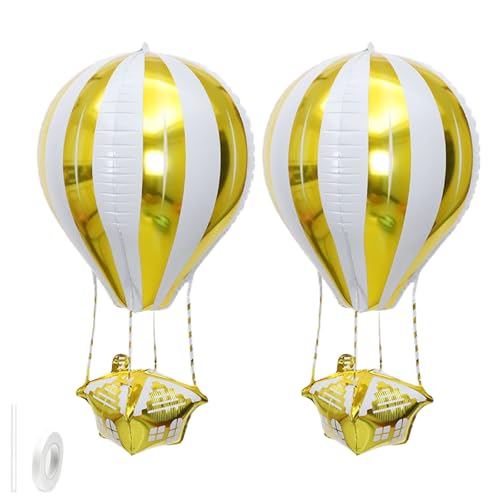 Gleemix Heißluftballon Deko Folienballon, 2 Stück Hängende...