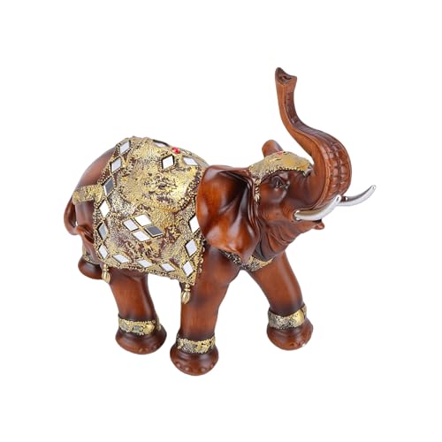 Statue d'éléphant à tronc surélevé, le cadeau de décoration parfait - 7