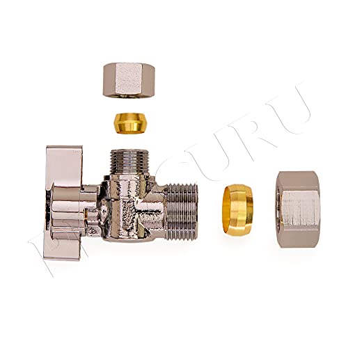 image for [10-Pack] PROCURU Heavy Duty Angle Stop Valve 1/2