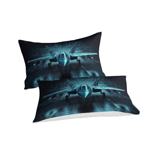 Housse de couette avion 3D microfibre anti-transpiration pour lit double