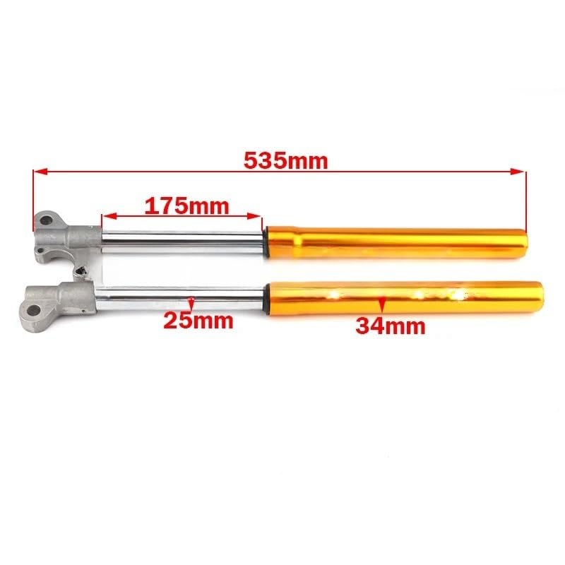 amortisseurs Avant arrière Suspension d'amortisseur de Fourche pour 47cc 49cc, Deux Temps pour Mini Moto Tout-Terrain, pièces de Modification, 6 Couleurs
