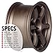 Circuit Performance CSF1 18x9.5 Flat Bronze 5x114.3 [+12mm] 57DR Style Drift Compatible with 350Z 240SX 370Z Mustang etc